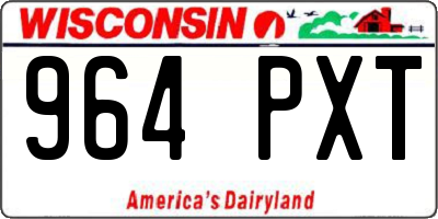 WI license plate 964PXT