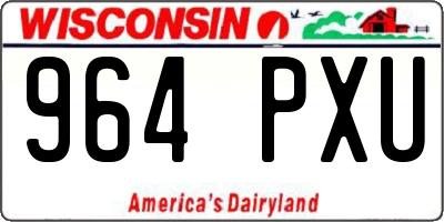 WI license plate 964PXU