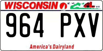 WI license plate 964PXV