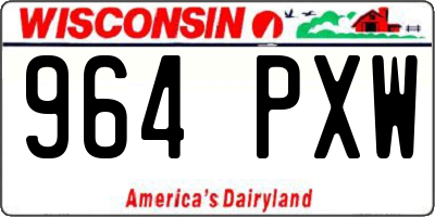 WI license plate 964PXW