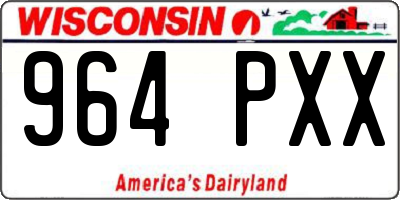 WI license plate 964PXX