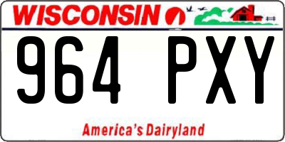 WI license plate 964PXY