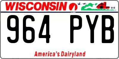 WI license plate 964PYB