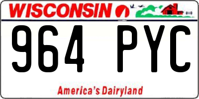 WI license plate 964PYC