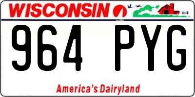 WI license plate 964PYG