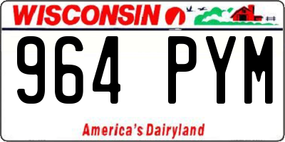 WI license plate 964PYM