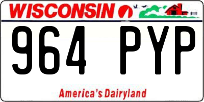 WI license plate 964PYP