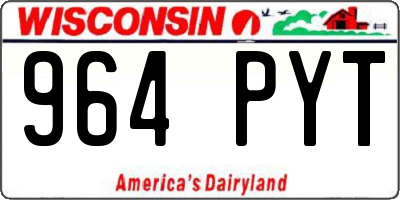 WI license plate 964PYT