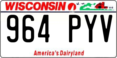 WI license plate 964PYV