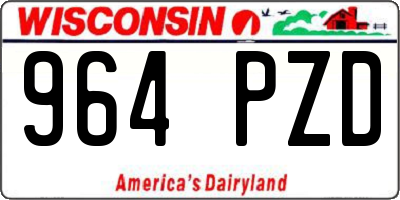 WI license plate 964PZD