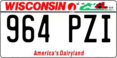 WI license plate 964PZI