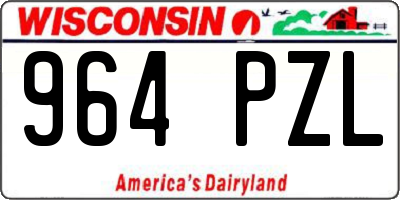 WI license plate 964PZL