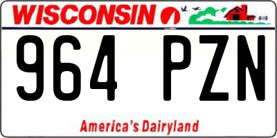 WI license plate 964PZN