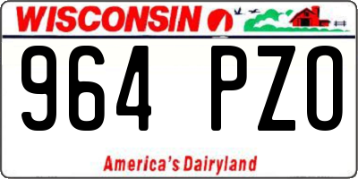 WI license plate 964PZO