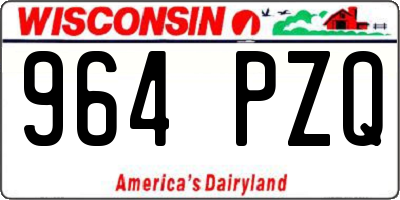 WI license plate 964PZQ