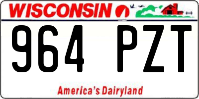 WI license plate 964PZT