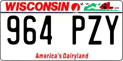 WI license plate 964PZY