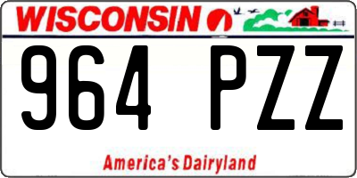 WI license plate 964PZZ