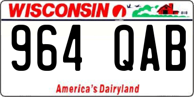 WI license plate 964QAB
