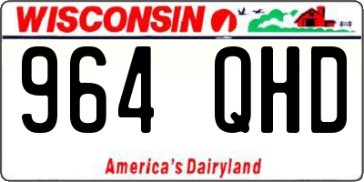 WI license plate 964QHD