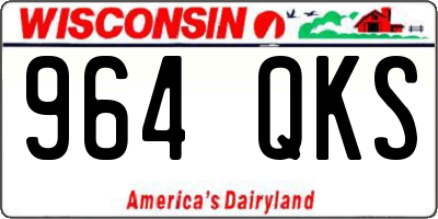 WI license plate 964QKS
