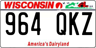 WI license plate 964QKZ