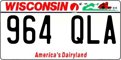 WI license plate 964QLA
