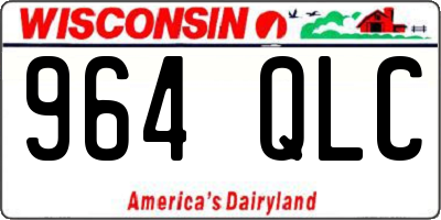 WI license plate 964QLC