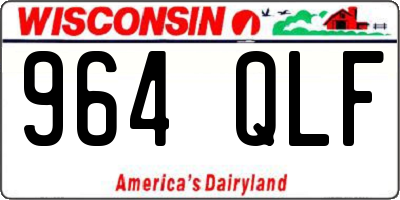 WI license plate 964QLF
