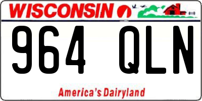 WI license plate 964QLN