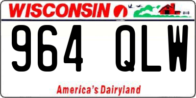 WI license plate 964QLW