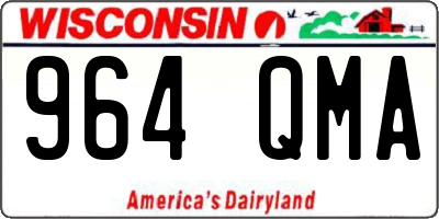 WI license plate 964QMA
