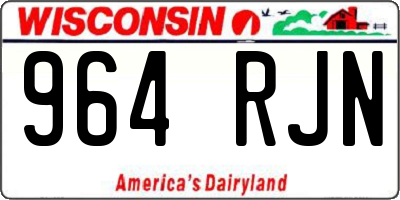 WI license plate 964RJN