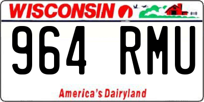 WI license plate 964RMU