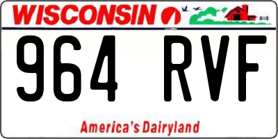 WI license plate 964RVF