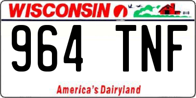 WI license plate 964TNF