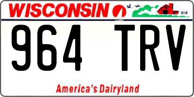 WI license plate 964TRV