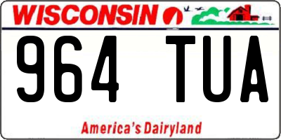 WI license plate 964TUA