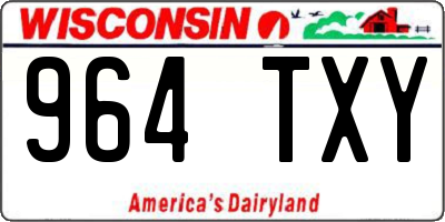 WI license plate 964TXY