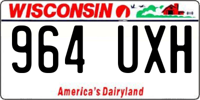 WI license plate 964UXH