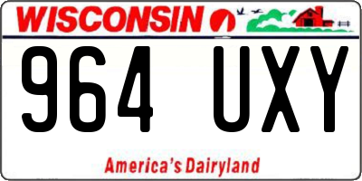WI license plate 964UXY