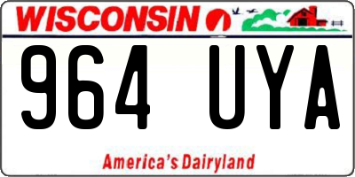 WI license plate 964UYA
