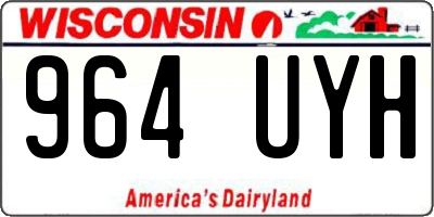 WI license plate 964UYH