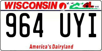 WI license plate 964UYI
