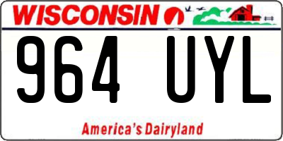 WI license plate 964UYL