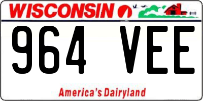 WI license plate 964VEE
