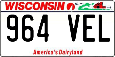 WI license plate 964VEL