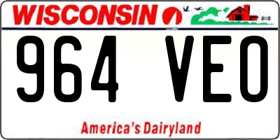 WI license plate 964VEO