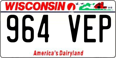 WI license plate 964VEP