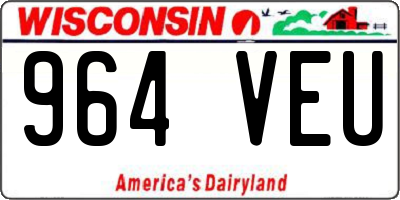 WI license plate 964VEU